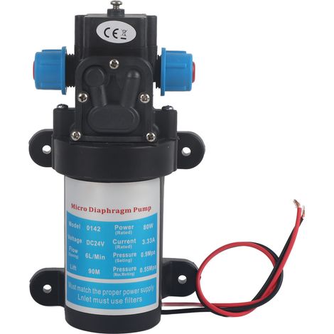 Hochdruck-gleichstrom-selbstansaug-elektro-mikromembranpumpe Für Die Autowaschreinigung, 6 L/min (24 V (0142hb-24-80f))