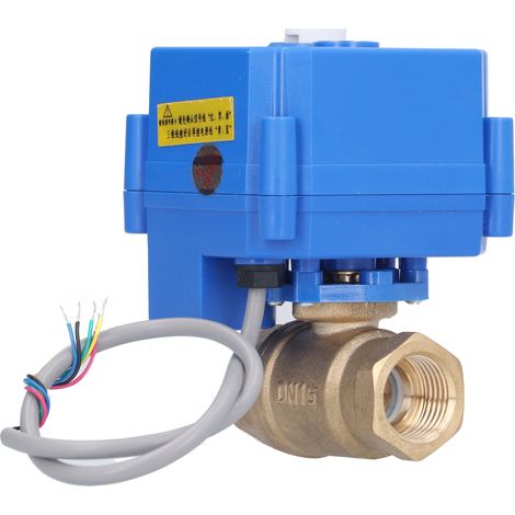 Dn15 Motorisiertes Messing-kugelventil, Gerader Hydraulikanschluss Mit Dc3-6v-kennzeichnung