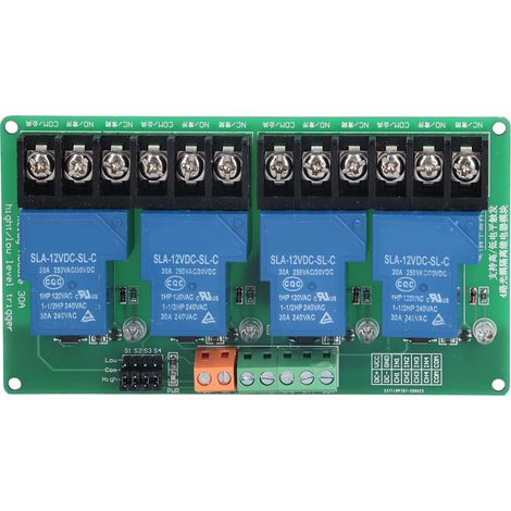 4-kanal-relaismodul (30 A), Hoch- Und Niedrigstrom Mit 12-v-isolationsoptokoppler