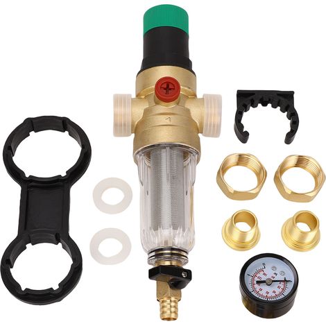 Wasserdruckregler Mit Rückspülfilter Und Zähler, Wiederverwendbares Messing-reduzierventil 1/2 Zoll Dn15