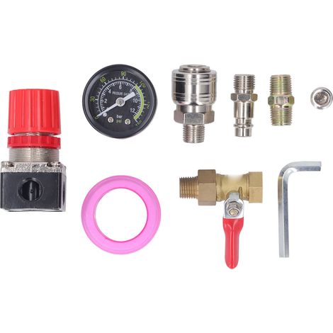 Druckluftregler-set Mit Manometer, 4-wege-ventil 0–180 Psi, Europäische Ausführung Für 3/8-zoll-npt-druckluftwerkzeuge
