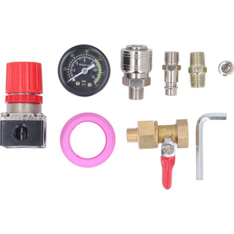 Druckluftregler-set Mit Manometer, 4-wege-ventil 0–180 Psi, Europäische Ausführung Für 1/2-zoll-npt-druckluftwerkzeuge
