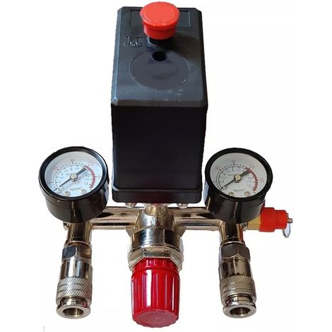 Luftkompressor-druckschalter Mit Doppelmanometer, Pumpensteuerventil-teilesatz 220 V
