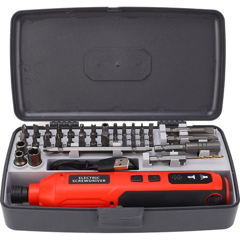 3,6-v-elektroschrauber-set, Usb-aufladbar, 5 Geschwindigkeitsstufen, Led-licht, Tragbar, Kabellos, Für Handy, Kamera, Laptop, Uhr