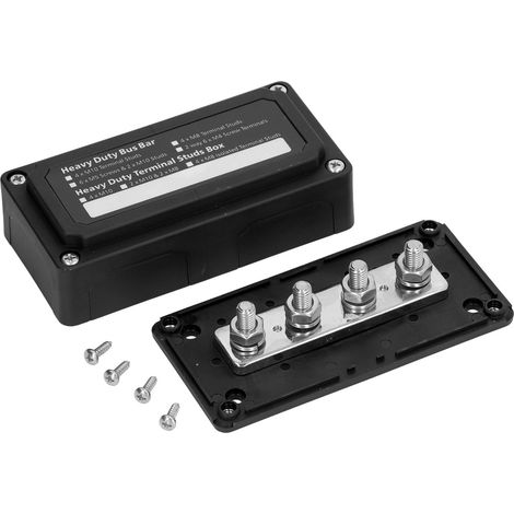 M8 Stromverteilerblock, Schraubklemmen, Dc 48v 300a Sammelschiene Für Boote/automobile, Schwarz
