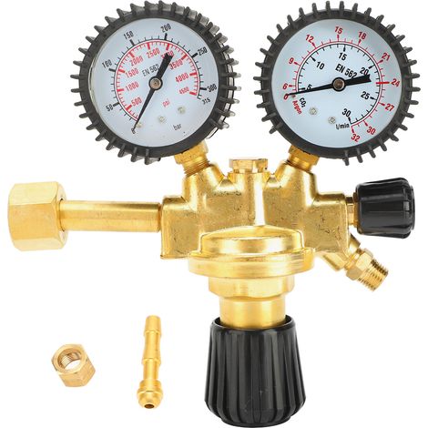 Sauerstoffregler Mit Manometer, Regelventil Aus Reinem Kupfer Für Industrielle Gasversorgungssysteme 0-25 Mpa