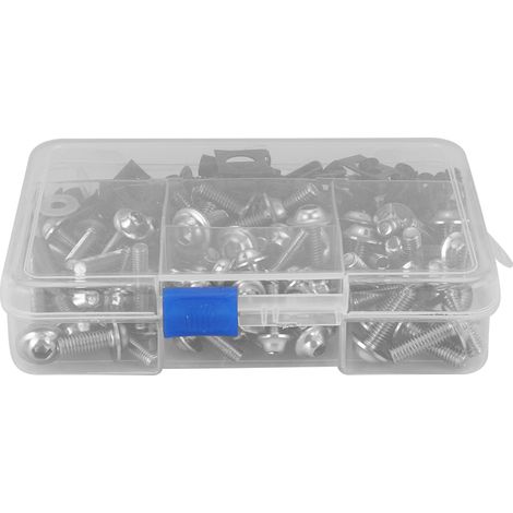 Universeller M5/m6-motorradverkleidungsschraubensatz, Passend Für Yamaha-sportmotorräder, 177-teilig, Silber