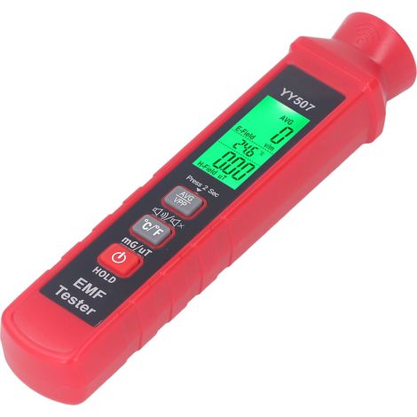 3v-emf-messgerät Für Elektromagnetische Strahlung, Hintergrundbeleuchtetes Lcd-display, Akustischer Und Optischer Alarm, Tragbarer Heimdetektor