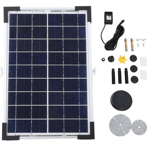 Solarbetriebenes Wasserpumpen-set, 150 Cm Förderhöhe, 200 L/h Fördermenge, Vogeltränke, Garten, Schwimmbad, Aquarium