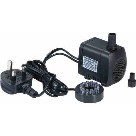 Led-beleuchtete Tauchpumpe 800 L/h, Ultraleise, Für Aquarien, Teiche, Schwimmbecken, Wasserfontänen, Uk-stecker