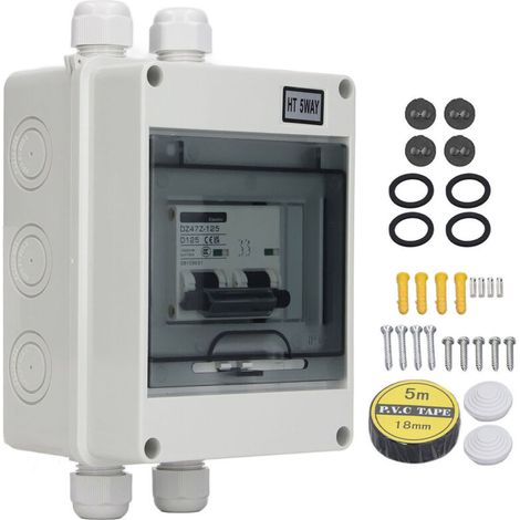 Miniatur-gleichstrom-2-poliger 125-a-leistungsschalter Ip65, Wasserdichter Trennschalter Für 1000-v-photovoltaik-solaranlagen