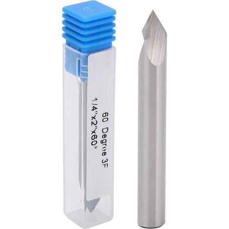 V-nutfräser, 1/4"-schaft, 60°-hartmetall, Cnc-fähig, Fasenfräser, Wolframstahl Für Gravuren, Holzbearbeitungswerkzeug