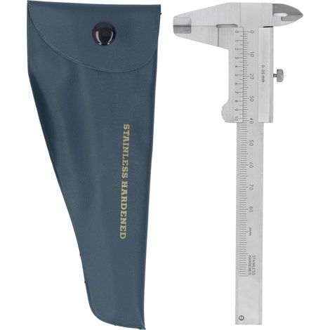 Taschenmessschieber, Messwerkzeug Aus Edelstahl Mit Doppelskala Für Durchmesser Und Steigungstiefe Von 0 Bis 80 Mm, 0,05 Mm