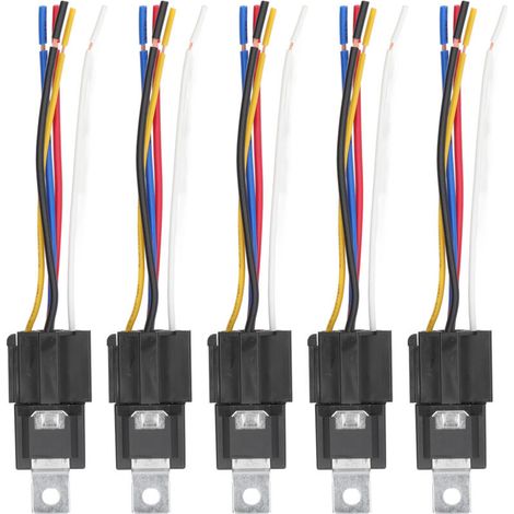 5-poliger Verriegelungsstecker-satz, 12v 40a Kfz-relais, 5-teilig, Für Fahrzeuge