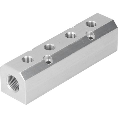 Pneumatik-verteilerblock Aus Aluminium Mit Hohem Durchfluss, 40 X 40 Mm, G1/2-einlass, G1/4-auslass, Sy40-02-4f