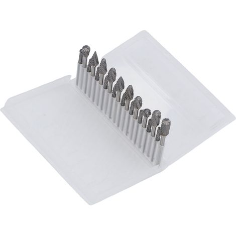 20-teiliges Set Doppelschneider-fräser, 3,2 Mm (1/8 Zoll) Hartmetallschaft Mit 2 Spannzangen Für Holzbearbeitung, Bohren, Schnitzen, Gravieren, Polieren Und Schneiden
