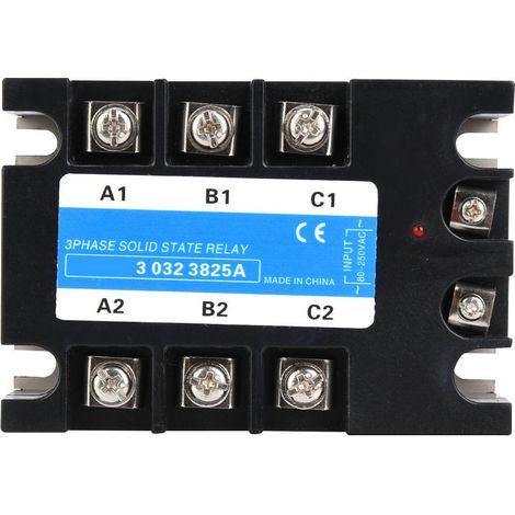 Dreiphasen-halbleiterrelais 80-250vac Eingang Ssr3 Wechselstrom-elektrogeräte Für Cnc-maschinen (berm-3 032 3825a (25a))