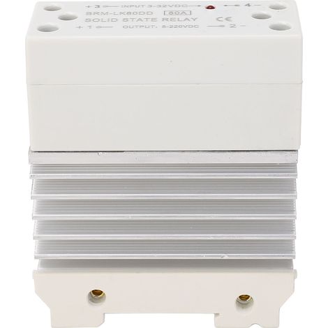 80-a-halbleiterrelais, 3–32 V Dc Eingang, 5–220 V Dc Ausgang, 35-mm-schienenmontage, Dc-zu-ssr Mit Kühlkörper