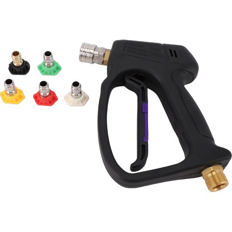 Kurze Hochdruckpistole, 4500 Psi, Hoher Sprühstrahl, Mit 1/4-zoll-schnellanschluss, M22-14-mm-gewinde, 5 Düsenaufsätze