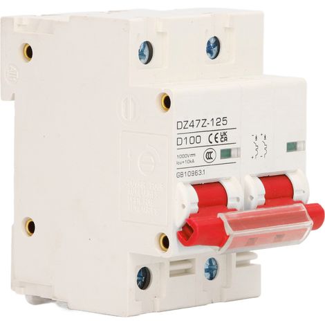Dc-leistungsschalter 2p Dz47z 125 100a Din-schienen-miniatur Für 1000v Solar-pv-anlagen Rot