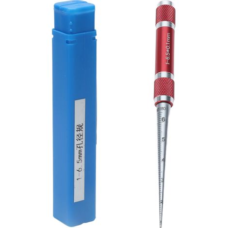 Kegellochlehre/lineal Aus Edelstahl, 1–6,5 Mm, Zur Messung Des Innendurchmessers