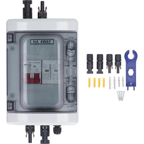 Ip65 Wasserdichte Photovoltaik-solarkombinationsbox Mit Dc500v 32a Leistungsschalter Und Überspannungsschutz.