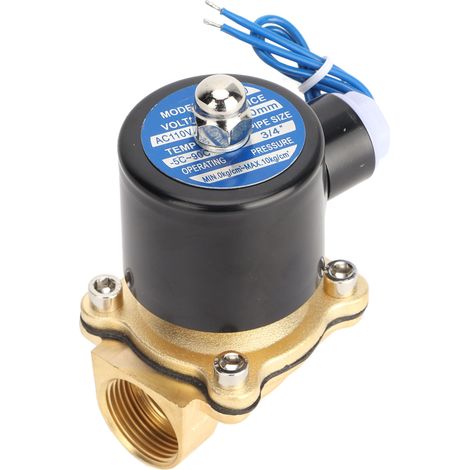 2-w-elektromagnetventil Aus Messing Und Gummi, Normalerweise Geschlossen Für Wasser Und Gas, 110 V Wechselstrom, 3/4 Zoll, 20 Mm Gewinde