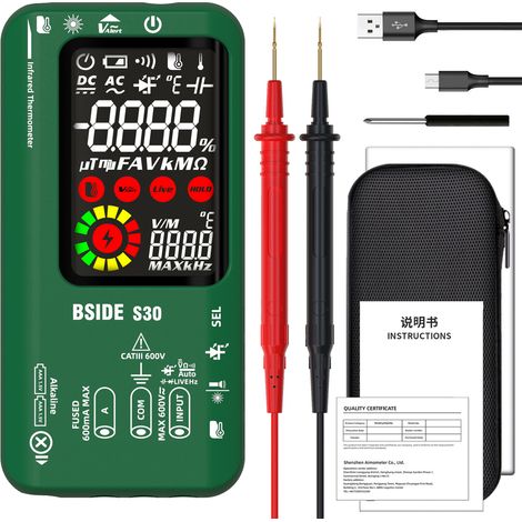 S30 Trms Multimeter, Ir-grünlicht, Usb-batterie