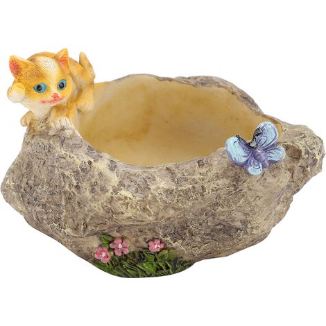 Mini-blumentopf Aus Kunstharz Mit Cartoon-tiermotiv, Tischdekoration, Sukkulententopf, Ornament, Katze
