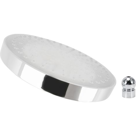 Runder 8-zoll-regenduschkopf Aus Edelstahl Mit Rgb-led-beleuchtung Und Sprühfunktion