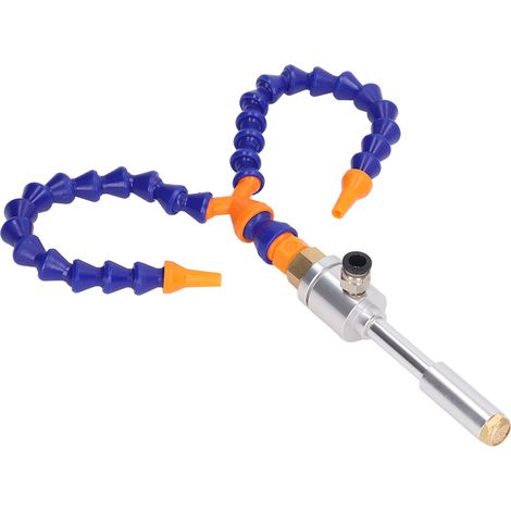 Kaltluftpistole Mit Flexiblem Schlauch, Mechanisch Bearbeitete Aluminiumlegierung, 7 Bar, 520 Btu, Doppelkopf, Universalschlauch