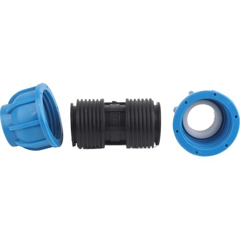 4-teiliges Pe-kunststoff-32-mm-auf-32-mm-geradverbinder-wasserschlauchadapter-montagezubehör