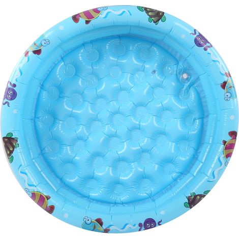 Babybecken Für Drinnen Und Draußen, Rund, Aufblasbar, Wasserspielzeug Für Kinder, Blau, 150 Cm / 59,1 Zoll
