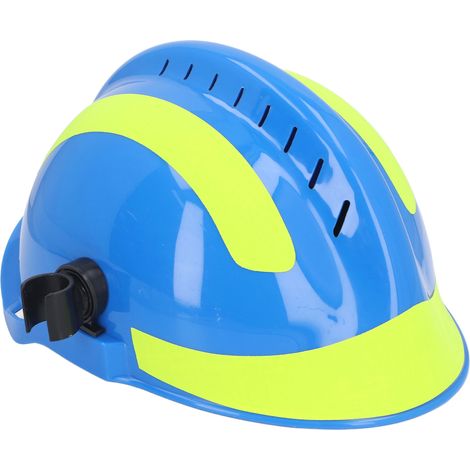 Rettungshelm Mit Verstellbarem Innenfutter, Hitzebeständig, Stoßdämpfend, Mit Belüftungsöffnung, Arbeitsschutzhelm, Blau