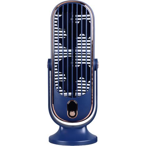 1800-mah-usb-tischventilator, Bürstenloser Motor, Leiser Oszillationsbetrieb, 5 Geschwindigkeitsstufen, Turmdesign Für Zuhause, Auto Und Büro, Blau