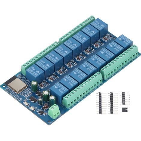 16-kanal-relaismodulplatine Für Esp32-wroom Smart-home-entwicklung, Dc 5–12 V
