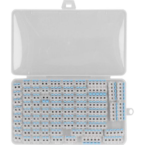 Hebel-drahtverbinder-set, 75-teilig, Zum Spleißen, Für Schnellverdrahtung, Kabelsortiment, Blauer Steckverbinder-anschlussblock