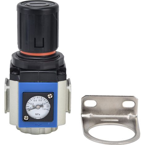 Luftkompressorregler, Druckregelventil Aus Aluminiumlegierung Mit Manometer (0,05–0,9 Mpa) Gr300-10