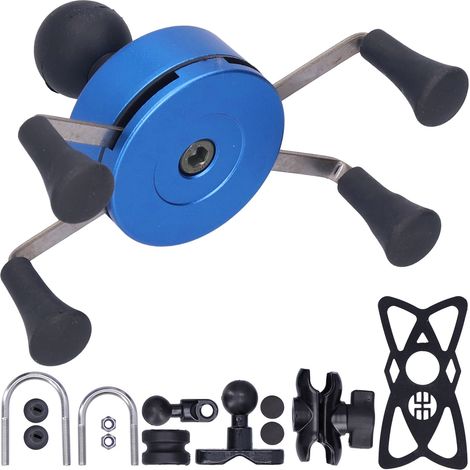 Xgrip Universal-lenkerhalterung Für Mobiltelefone Mit 13 Zubehörteilen Für Ios 7/8/se/x/xs Xr (blau)