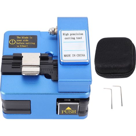 Heißschmelz-faserschneidmaschine, Optischer Schneider, Ftth-drahtschneidwerkzeug, 0,6°-winkel, 16 Endflächen, 3-in-1-blaue Klemme