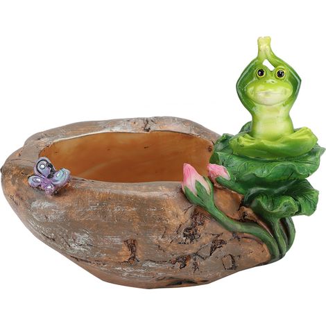 Mini-blumentopf Aus Kunstharz, Cartoon-tier, Tischdekoration, Sukkulente, Yoga-frosch-ornament