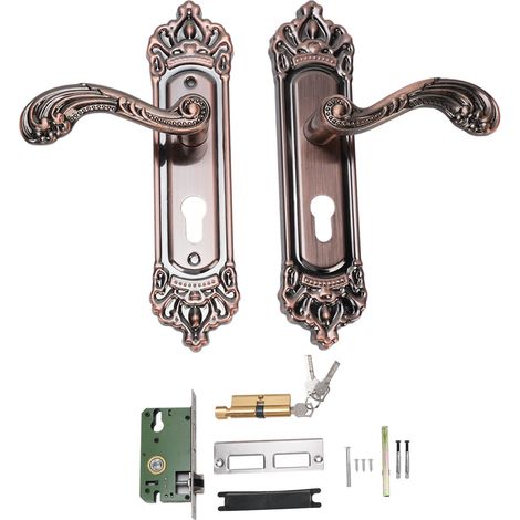 Haustürgriff Mit Abschließbaren Schlüsseln, Geräuschloser Universal-türgriff Im Europäischen Stil Aus Aluminiumlegierung Für Zuhause Schlafzimmer