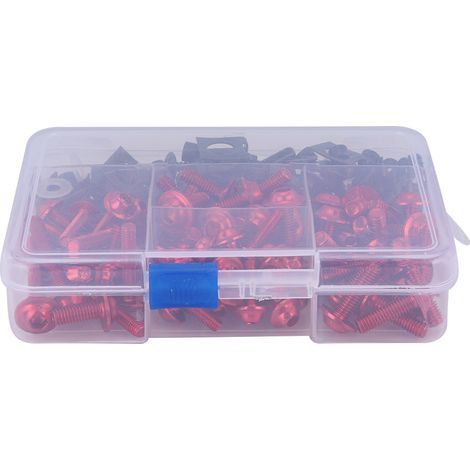 177-teiliges Motorradverkleidungsschrauben-set, Universell M5/m6, Passend Für Yamaha Sportmotorräder, Rot