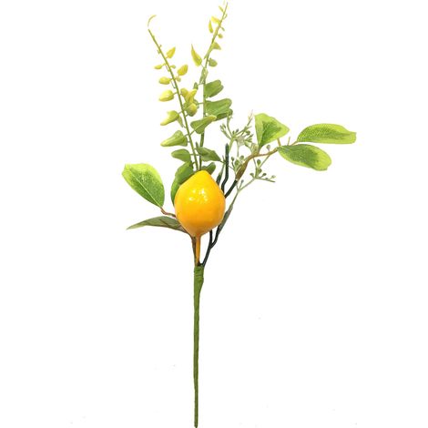 Sommerliche Dekorationen Aus Künstlichem Gelbem Zitronenzweigstrauß Für Heimvase Und Bastelarbeiten (c)