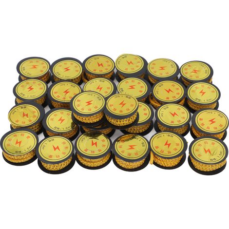 Set Mit 26 Rohrförmigen Kabelmarkierern, Buchstabe Ec, Pvc-nummer A Bis Z, Codierte Markierung 1,5 M²