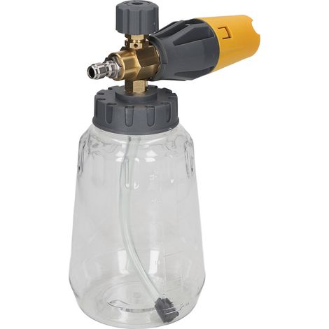 1-liter-schaumgenerator (4000 Psi), Einstellbarer Hochdrucksprüher, Abwaschbar, 1/4"-npt-anschluss, Schnellkupplung, Gelb