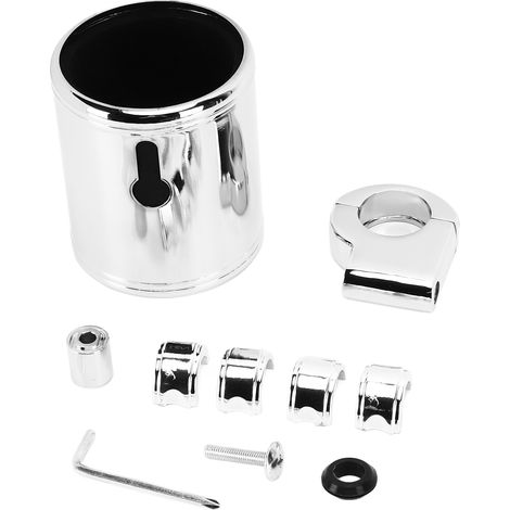 Universeller, Verstellbarer Chrom-getränkehalter Für Motorradlenker Und Atv-lenker Mit 22–32 Mm Durchmesser