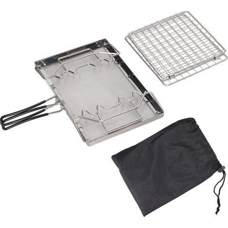 Campingkocher-toaster, Stabil, Tragbar, Faltbar, Edelstahl-outdoor-kocher-toaster Für Picknicks