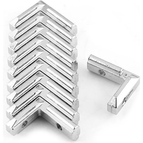 Aluminium-fittings Eu-typ Integrierter L-winkelverbinder 90°-winkel Stahl 10 Stück/1 Packung (eu 4040)