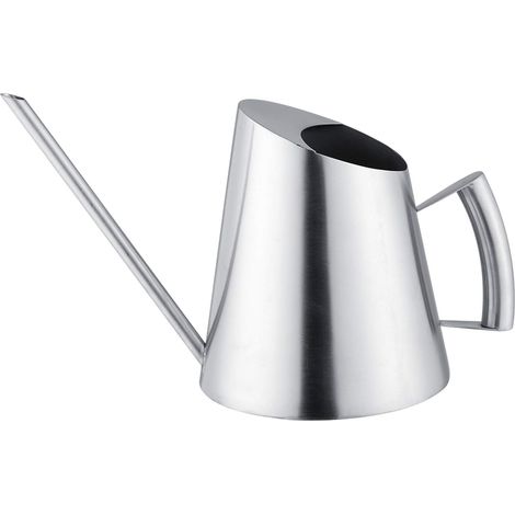 Moderne Edelstahl-gießkanne (1,5 L), Langer Ausguss, Runde Kugelform, Gießkanne Für Pflanzen, Blumen, Haus, Garten, Halboffenes Design Für Pflanzen, Terrasse, Garten, Büro, Innenräume